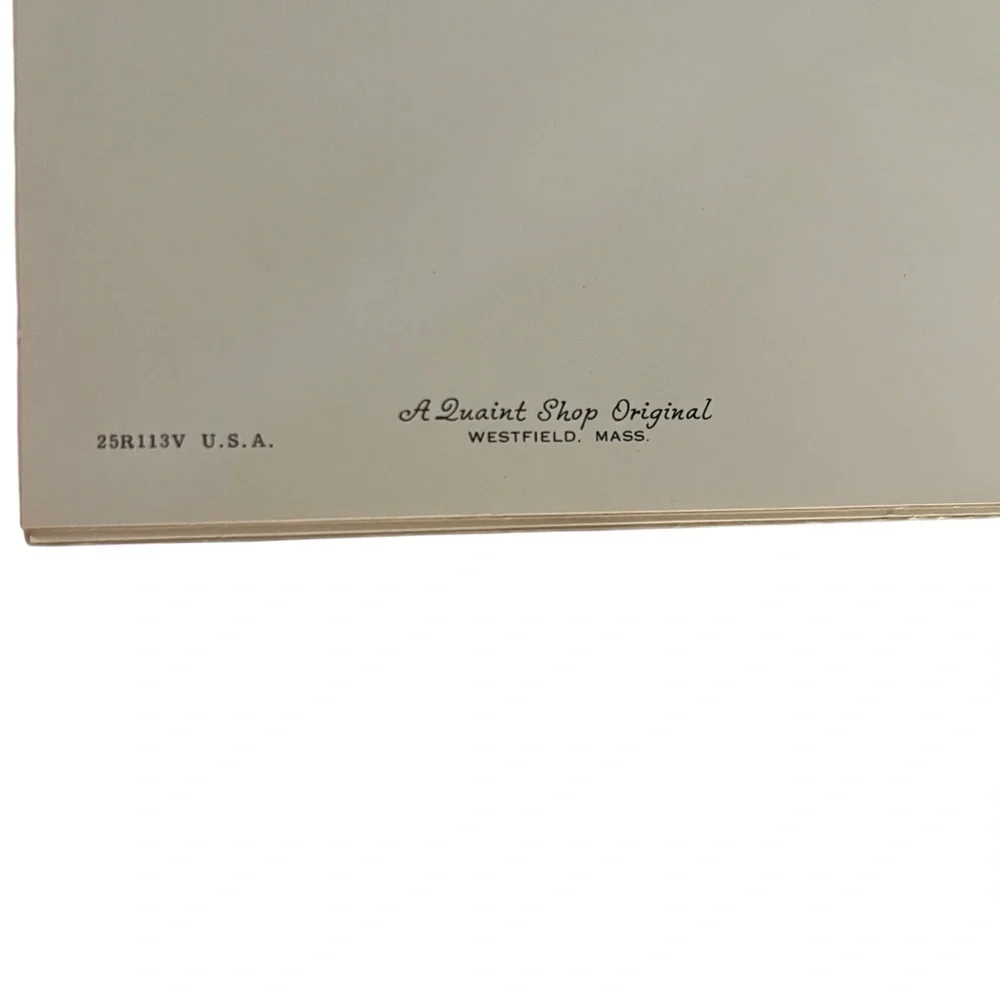 Unused Vintage Greeting Card Thinking of You Just Because Embossed Floral
